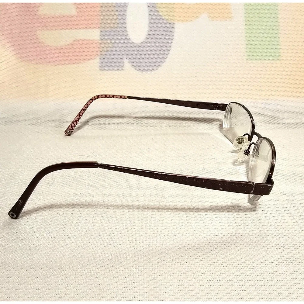COACH DANA 130 Burgundy Authentic Eyeglasses Half Rim 50mm 